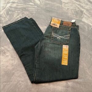 Wrangler 20X Men’s Dark Blue Relaxed Fit Jeans , 36 x 36